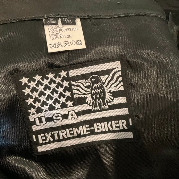 USA Extreme Biker Leather 100% Real Mini Skirt Size 17/18 Black - Picture 6 of 8